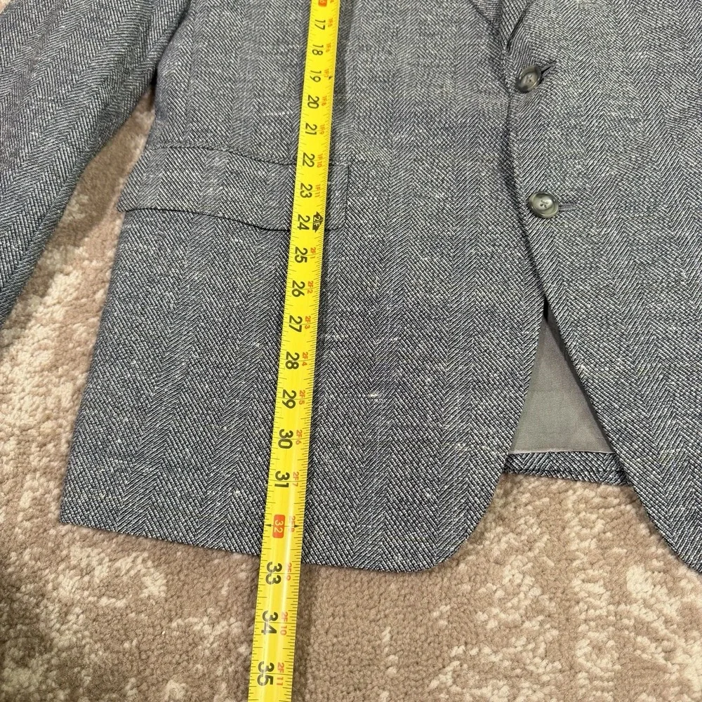 Vitale Barberis Canonico Vintage Blazer Mens Gray Tweed 42R Wool Old Money